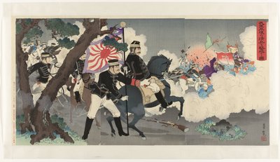 平壌で中国軍を撃破する我が軍のイメージ 和賀郡 平城の神兵を激破するず 作： Adachi  Ginkō