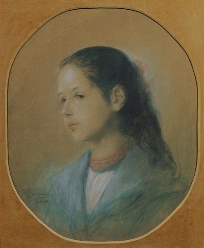 珊瑚のネックレスの女性 作： Adalbert Franz Seligmann