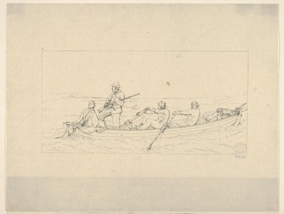 ポトマック川を渡って南軍に加わるメリーランド人、南軍の戦争エッチン...、1861-63。 作： Adalbert John Volck