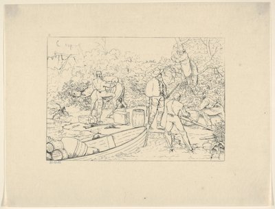 南軍戦争のエッチングからの南部への薬の密輸、1861-63。 作： Adalbert John Volck