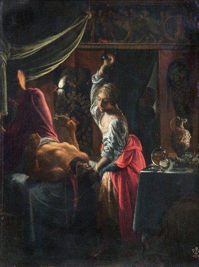 Judith Slaying Holofernes, c.1601-03 (óleo sobre cobre) 作： Adam Elsheimer