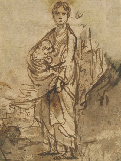 聖アグネス 作： Adam Elsheimer