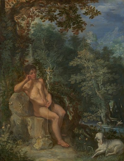 荒野のバプテスマの聖ヨハネ、c。 160203. 作： Adam Elsheimer