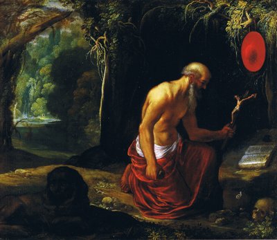 荒野の聖ジェローム 作： Adam Elsheimer