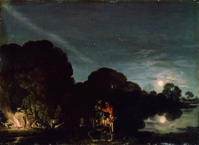 エジプトへの飛翔 作： Adam Elsheimer