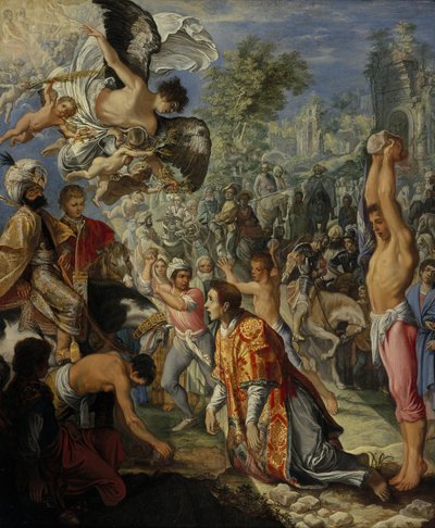 聖ステファノの石打ち 作： Adam Elsheimer