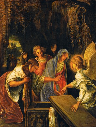 キリストの墓における3人のマリア 作： Adam Elsheimer