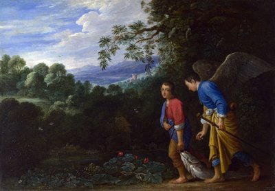 トビアスと大天使ラファエル、1650年頃 作： Adam Elsheimer