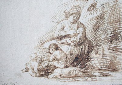 女性の授乳 作： Adam Elsheimer