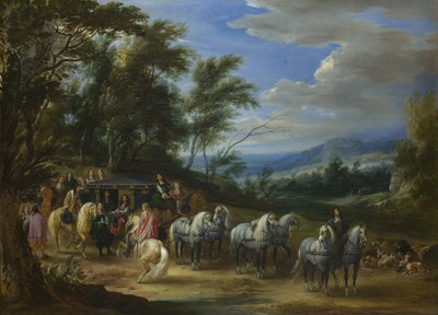 フィリップ・フランソワ・ダレンベルグと軍隊の会合、1662年 作： Adam Frans Meulen van der