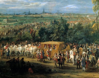 7月30日、国王ルイ14世と王妃マリー・テレーズの入国 作： Adam Frans van der Meulen
