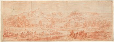 サリンズと周辺の丘の前のフランス軍 作： Adam Frans van der Meulen