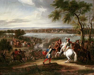 1672年6月12日、ライン川を渡るフランス国王ルイ14世 作： Adam Frans van der Meulen