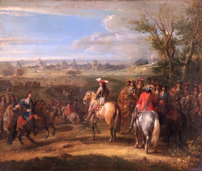 包囲戦中のルイ14世、1678年頃（キャンバスに油彩） 作： Adam Frans van der Meulen