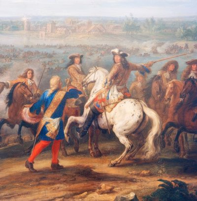 1672年6月12日、ロービスでライン川を渡る 作： Adam Frans van der Meulen
