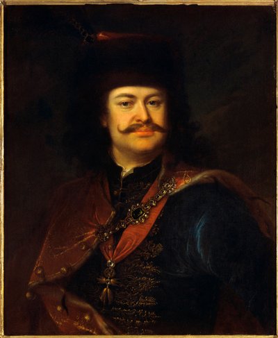 フランソワ 2 世ラーコーツィ (1676-1735)、ハンガリーとトランシルバニアの王子 - アダム・マンヨキ (1673-1757) 作、キャンバスに油彩 (75.5x62.5 cm) 作： Ádam Mányoki