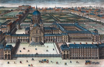 フランス王妃アンヌ・ドートリッシュが建てたヴァル＝ド＝グレースの王立修道院（ヴァル＝ド＝グレース） - アダム・ペレル（1640-1695）による1660年のエングレーヴィング 作： Adam Perelle