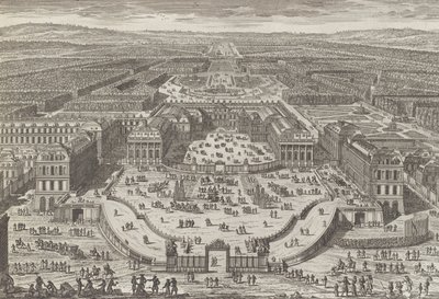 ベルサイユ宮殿の全景、1680 年代、1680 年代。 作： Adam Perelle