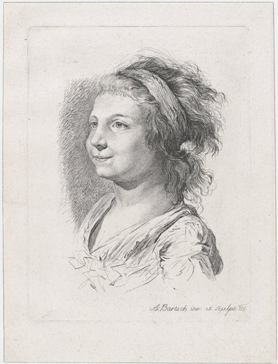 マリア・アンナ・シャウバッハの肖像、1785年。 作： Adam von Bartsch