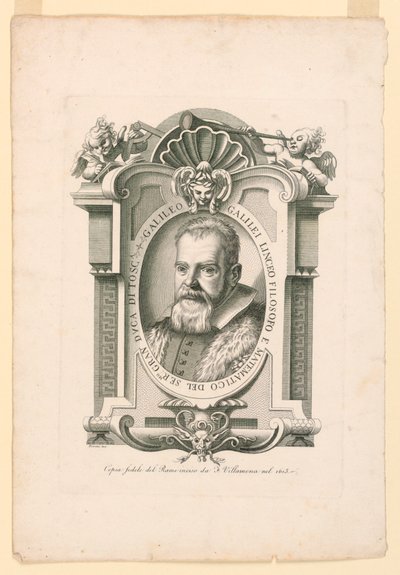 ガリレオ・ガリレイの肖像 (1562-1642) 作： Adamo Fioroni, active first half of 19th century