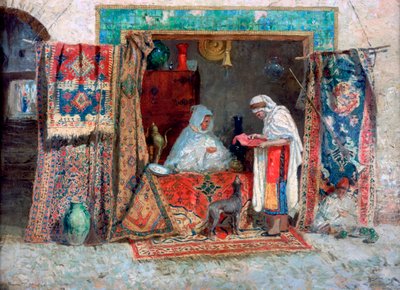 カーペット商人、c1870-1913 作： Addison Thomas Millar