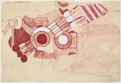 メキシコ合衆国、テオティワカン、テオパンカクスコ、カサ・デ・バリオスの絵画断片のコピー 作： Adela Breton