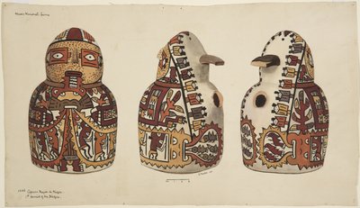 ナスカポット、塗装陶器ベッセ 作： Adela Breton