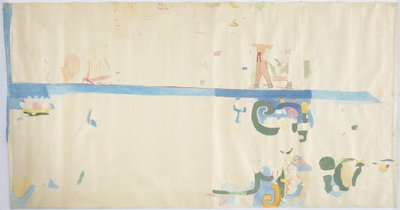 メキシコ、チチェン・イッツァ、ジャガーの上部神殿、内室の南東壁の絵（水彩、ボディカラー、黒鉛 作： Adela Breton