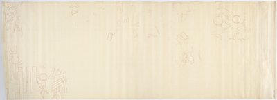 メキシコ、チチェン・イッツァ、ジャガーの上部神殿、北壁の絵 南部（赤インク、グラファイト 作： Adela Breton