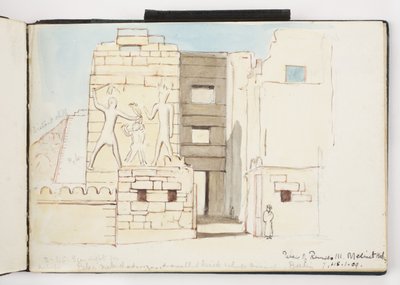 水彩画、ドローイング、メモのスケッチブック、メキシコ、1896-1898 (水彩画) 作： Adela Breton