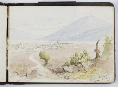 水彩画のスケッチブック、ドローイングとノート、メキシコ,1896-1898（水彩画 作： Adela Breton