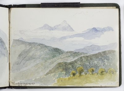 水彩画のスケッチブック、ドローイングとノート、メキシコ,1896-1898（水彩画 作： Adela Breton