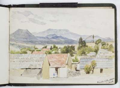 水彩画のスケッチブック、ドローイングとノート、メキシコ,1896-1898（水彩画 作： Adela Breton