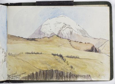 水彩画のスケッチブック、ドローイングとノート、メキシコ,1896-1898（水彩画 作： Adela Breton