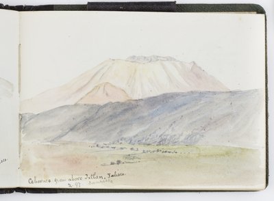 水彩画のスケッチブック、図面とメモ、メキシコ、1896-1898（水彩画） 作： Adela Breton