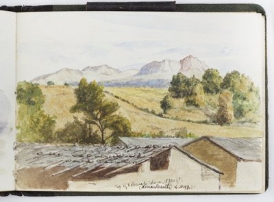 水彩画のスケッチブック、ドローイングとノート、メキシコ,1896-1898（水彩画 作： Adela Breton