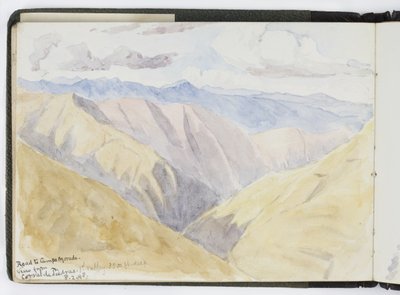 水彩画のスケッチブック、ドローイングとノート、メキシコ,1896-1898（水彩画 作： Adela Breton