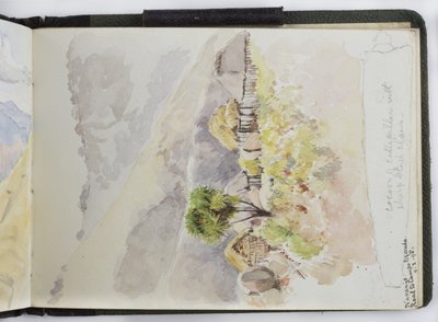 水彩画のスケッチブック、ドローイングとノート、メキシコ,1896-1898（水彩画 作： Adela Breton