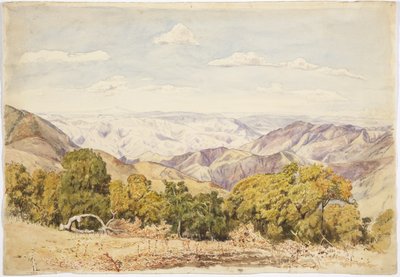メキシコ、ゲレロ州トラコテペックの眺め（水彩画 作： Adela Breton
