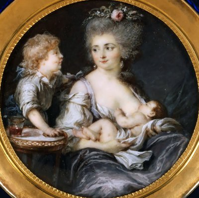 ミトワール夫人とその子供たち。 作： Adelaide Labille Guiard