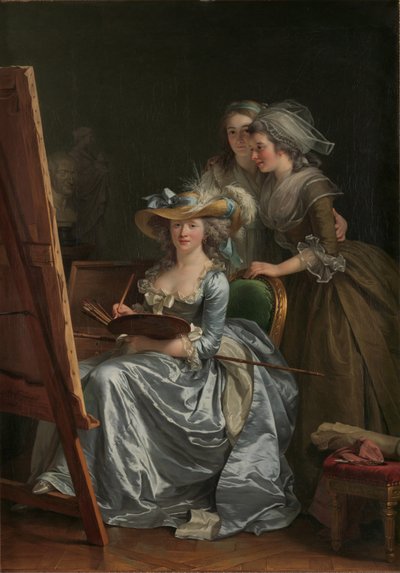 マリーガブリエルカペとマリーマルグリットカロードゥローズモンドの2人の生徒の自画像 作： Adelaide Labille Guiard