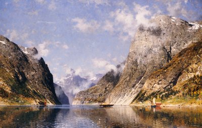 ノルウェーのフィヨルド 作： Adelsteen Normann