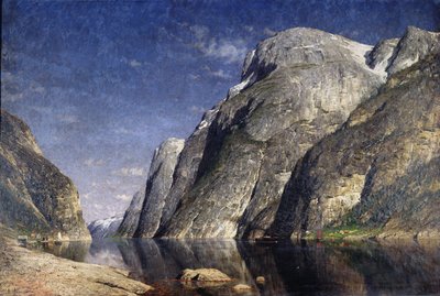 ソグネフィヨルド、ノルウェー、1885年頃（キャンバスに油彩） 作： Adelsteen Normann