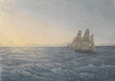 アンデス山脈、アコンカグア峰、距離170マイル、1849年6月18日」。 作： Admiral Sir Edward Gennys Fanshawe