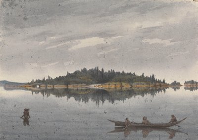 ディア・アイランド、ビーバー・ハーバー、バンクーバー島、1851年7月15日［カナダ］」。 作： Admiral Sir Edward Gennys Fanshawe