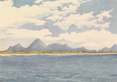 死火山ビエホとモノトバ、レアレホ［ニカラグア］、1850年4月5日」。 作： Admiral Sir Edward Gennys Fanshawe