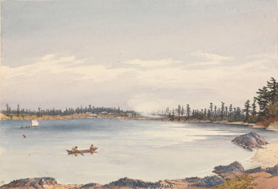バンクーバー島ビクトリア入植地、1851年8月13日［カナダ］」。 作： Admiral Sir Edward Gennys Fanshawe