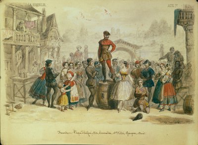 C.プーニによるバレエラエスメラルダの舞台デザイン、1849年 作： Adolf Charlemagne