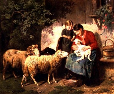 ペットの子羊 作： Adolf Eberle