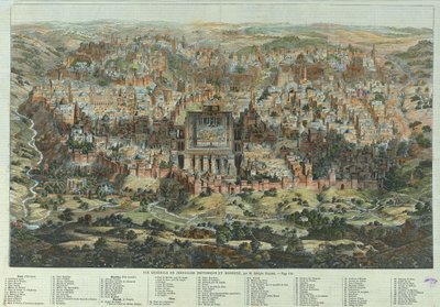 エルサレム地図1862年頃のエルサレムの歴史と現代の概観 作： Adolf Eltzner